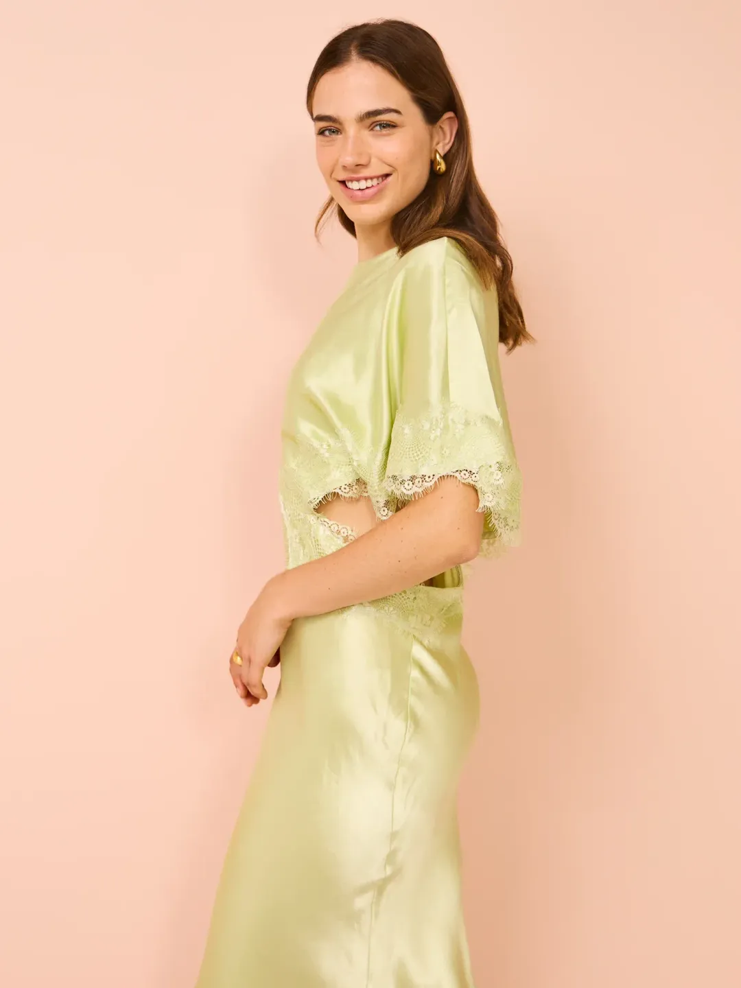 Nicky Asymmetric Sleeve Maxi Dress Size S/ AU 8 for rent on The Volte - main image