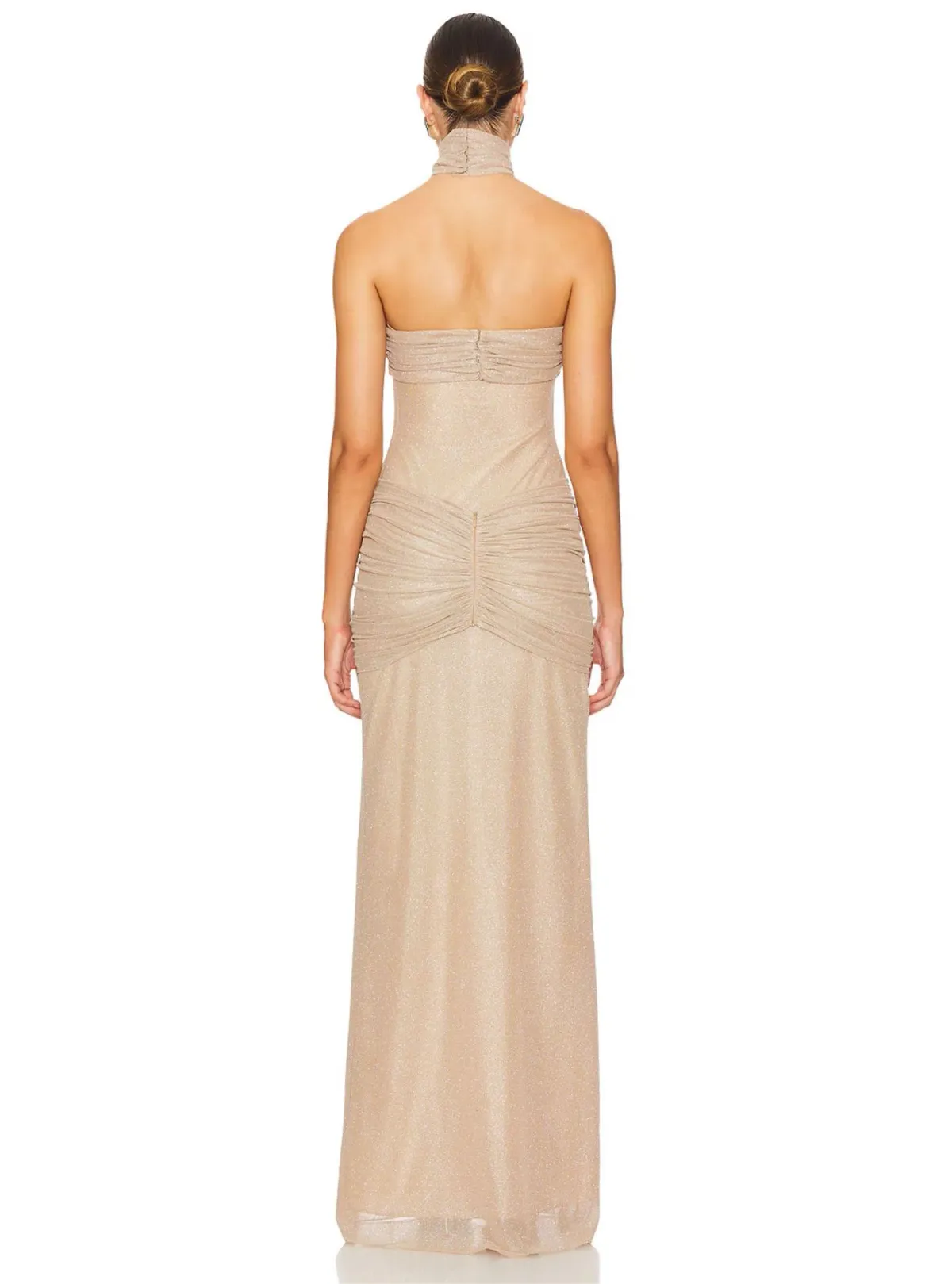 Mirror Palais Starlite Glitter Mesh Maxi Dress Diamond Sand Size S / Size AU 8 - Image 3