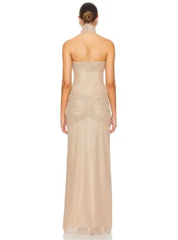 Mirror Palais Starlite Glitter Mesh Dress Diamond Sand Size XS / AU 6 for rent on The Volte - image 3