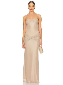 Mirror Palais Starlite Glitter Mesh Dress Diamond Sand Size XS / AU 6 for rent on The Volte - image 1