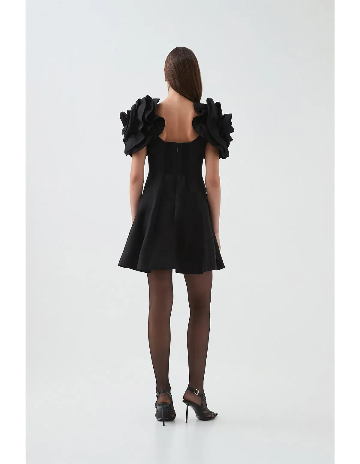 Aje Twyla Mini Dress Black Size 14 - Image 3