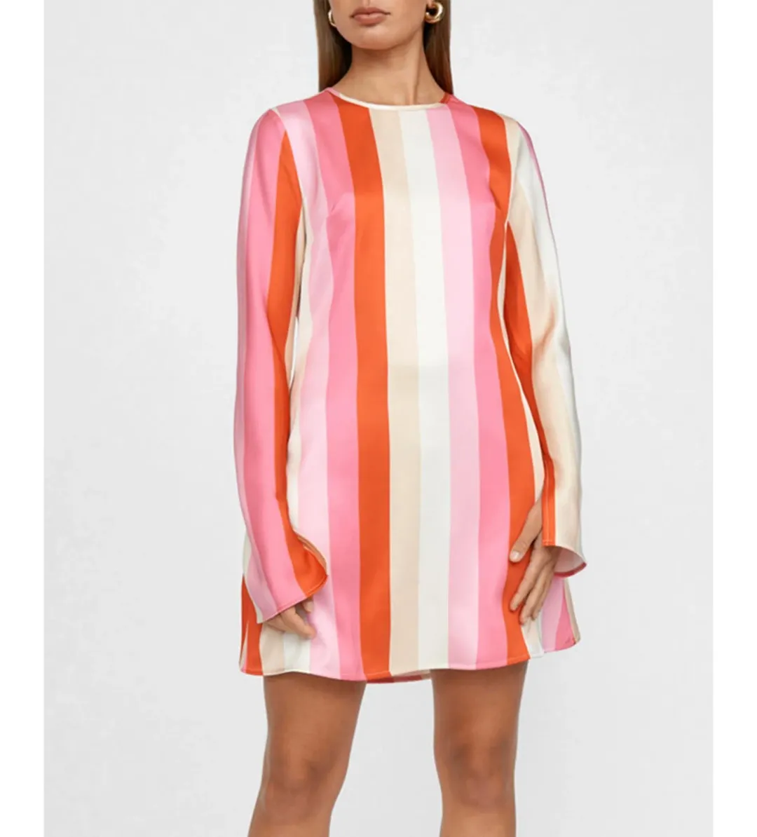 By Johnny Multi Stripe Shift Mini Dress in Multi Size 8 for rent on The Volte - main image