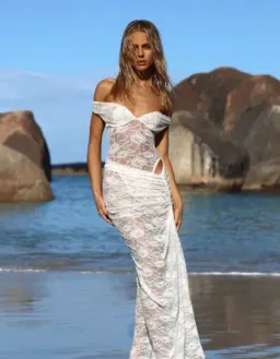 Natalie Rolt Aubrey Dress White Size 8 for rent on The Volte - image 5