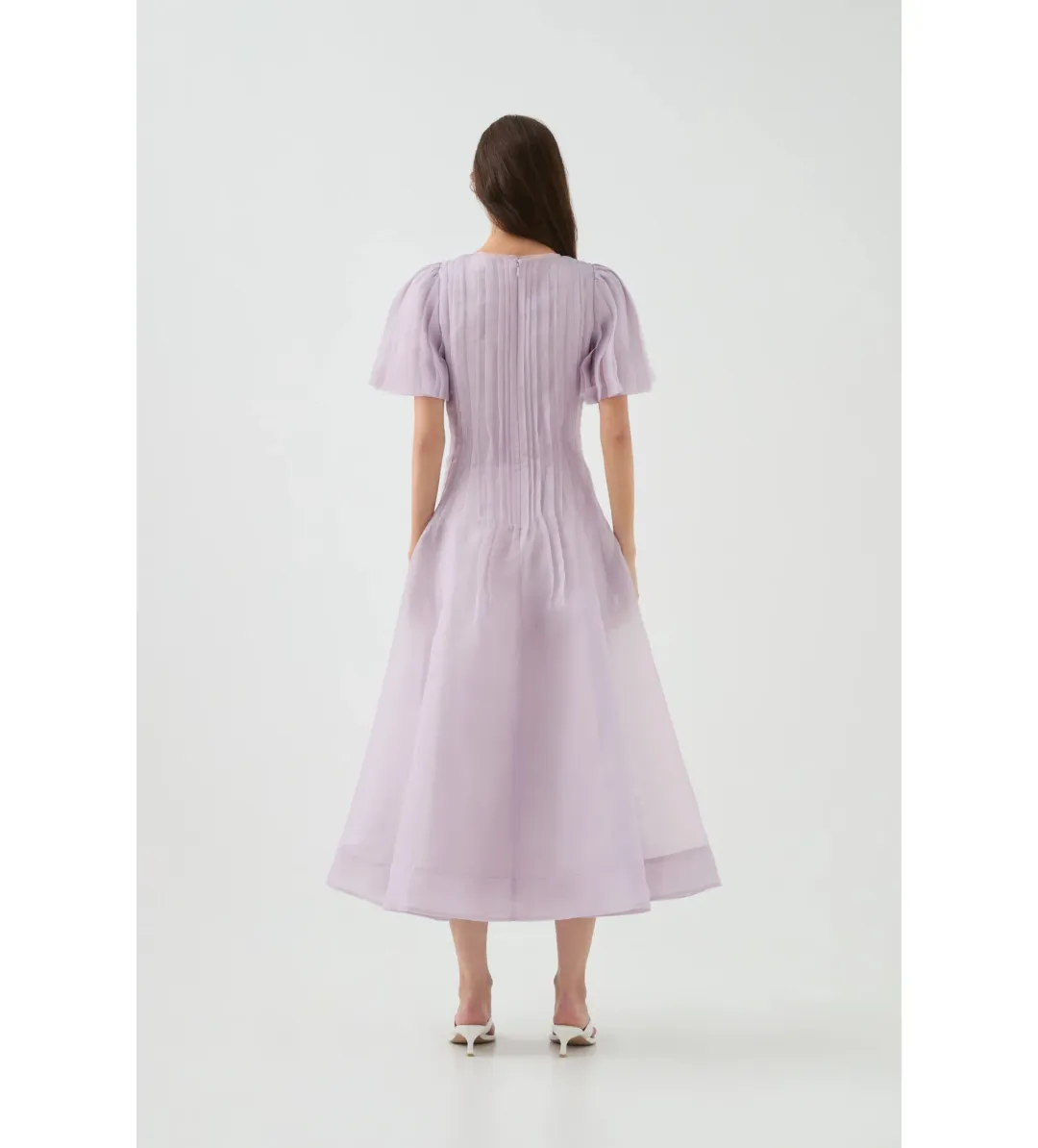 Aje Nova Pleated Midi Dress Size AU 12 for rent on The Volte - main image