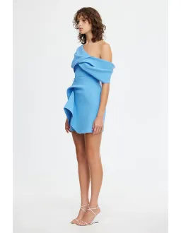Acler Ashford Mini Dress Blue Size 10 for rent on The Volte - image 2