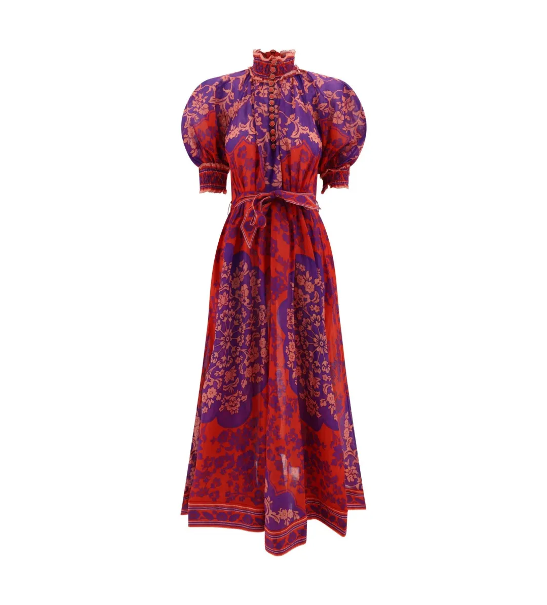 Zimmermann Raie Swing Maxi Dress Multi Floral Size 2/AU 12 for rent on The Volte - main image