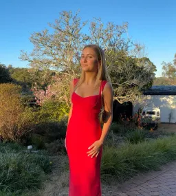 Herve Leger Sweetheart Gown Red Size M / AU 10 for rent on The Volte - image 4
