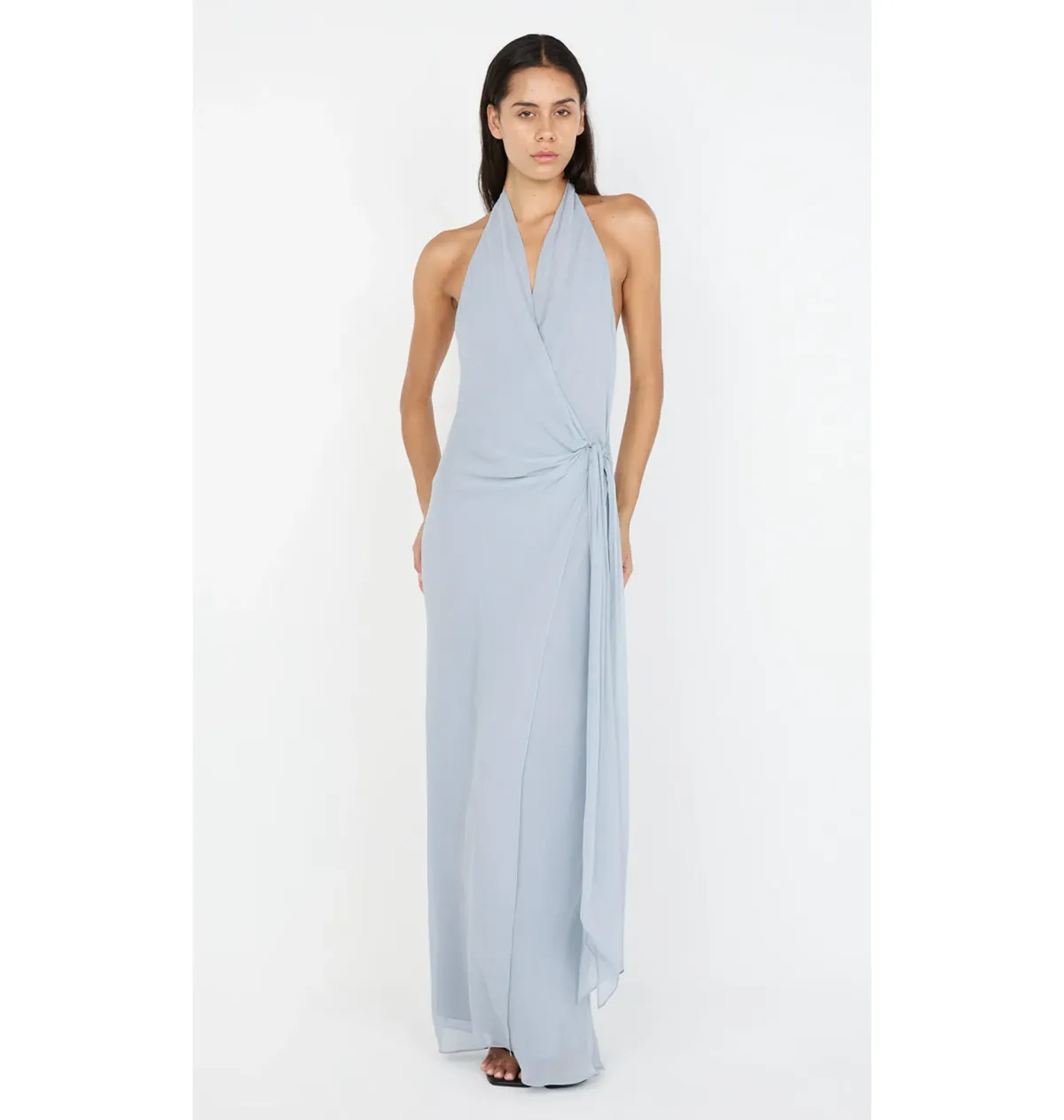 Bec & Bridge Soneva Wrap Dress Cloud Blue Size AU 6 for rent on The Volte - main image