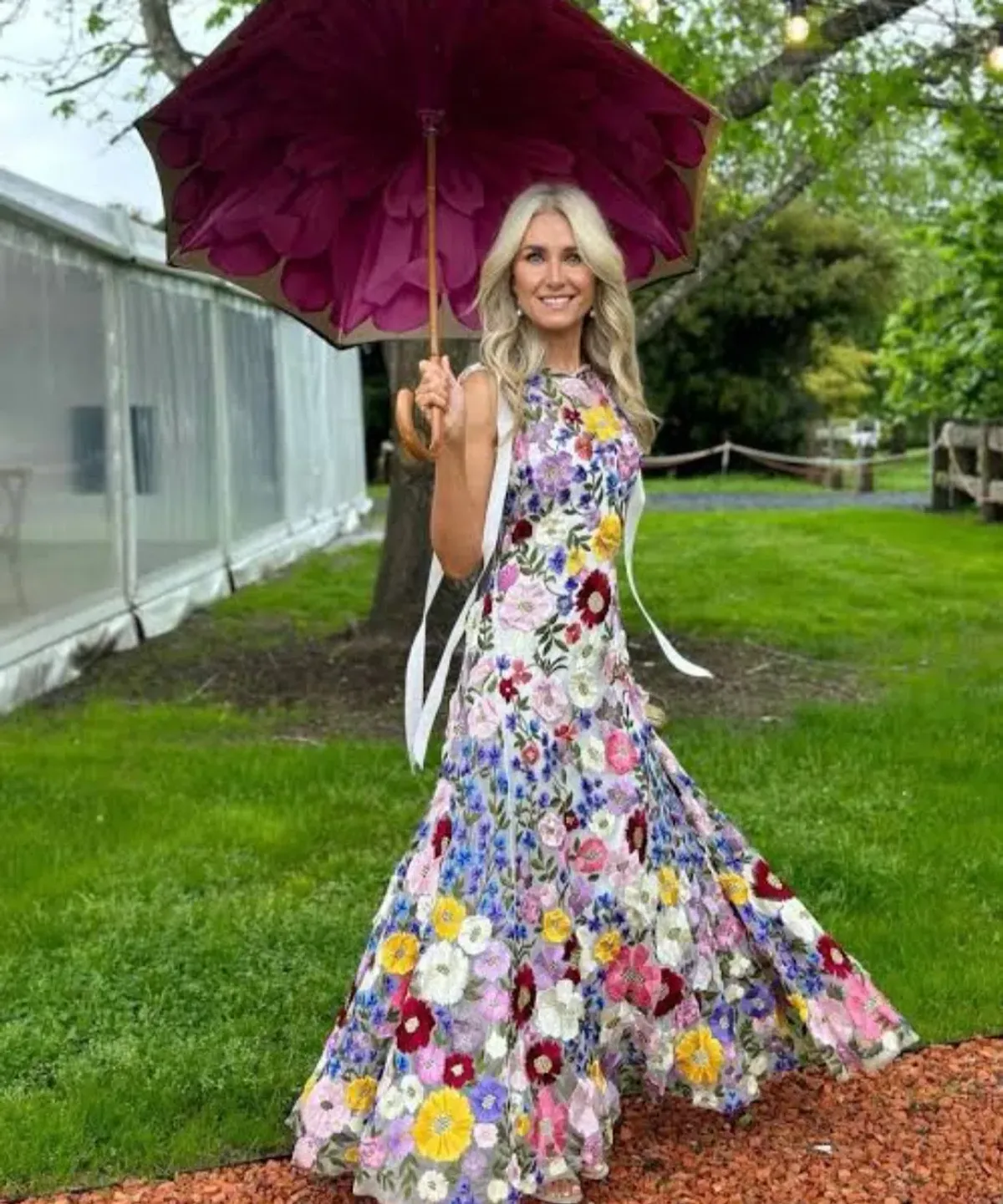 Rachel Gilbert Nya Gown in Multi Size 2 / AU 10 for rent on The Volte - main image