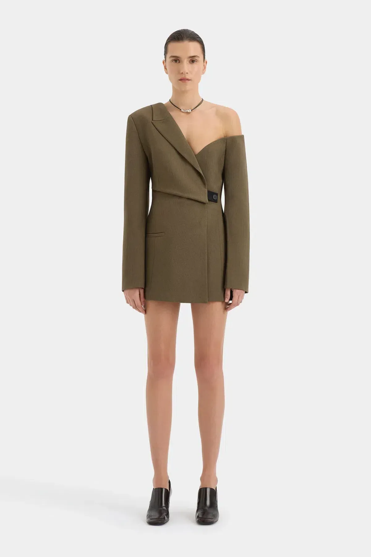 Sir The Label Sartoria Mini Dress Chocolate Marle Size 0 / AU 6 - Image 1