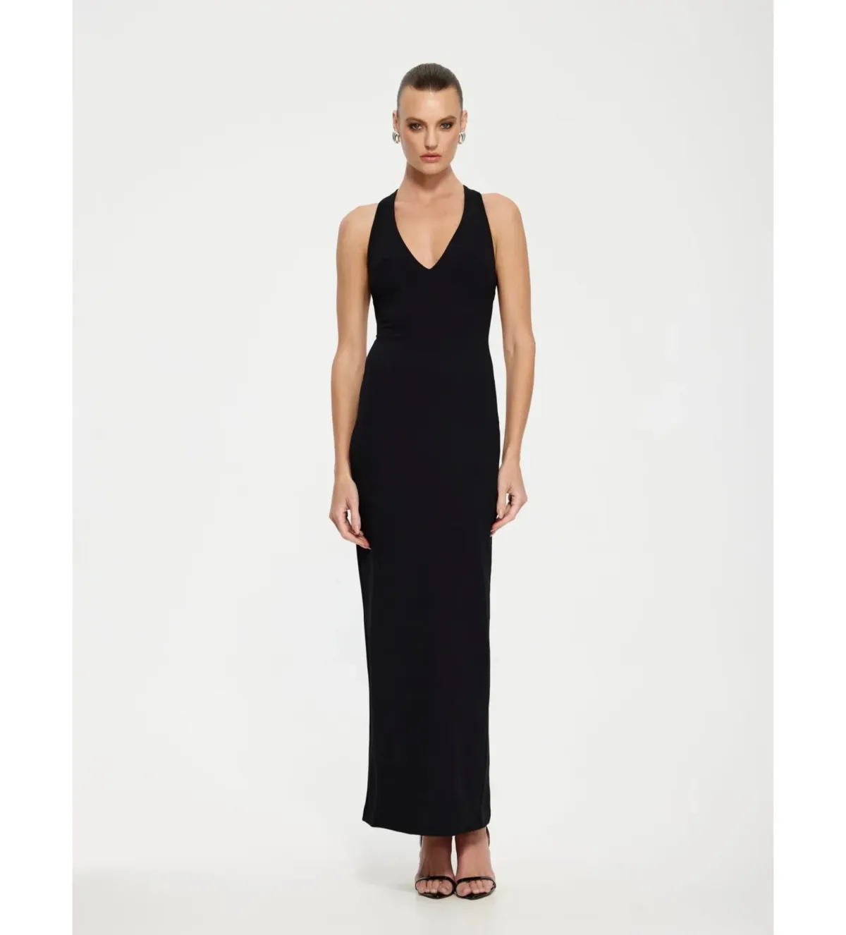 Effie Kats Black Eiza Gown in Black Size Large/ AU 12 - Image 1