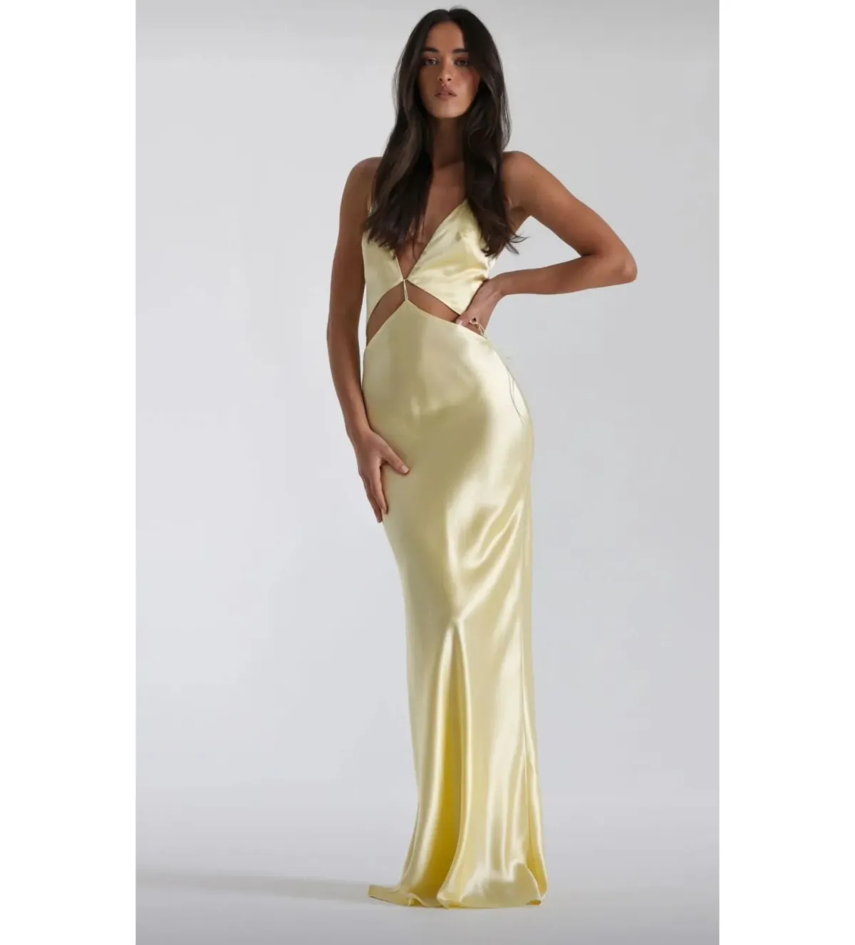 Natalie Rolt Lemon Iris Gown in Yellow Size 1/ AU 8 - Image 1