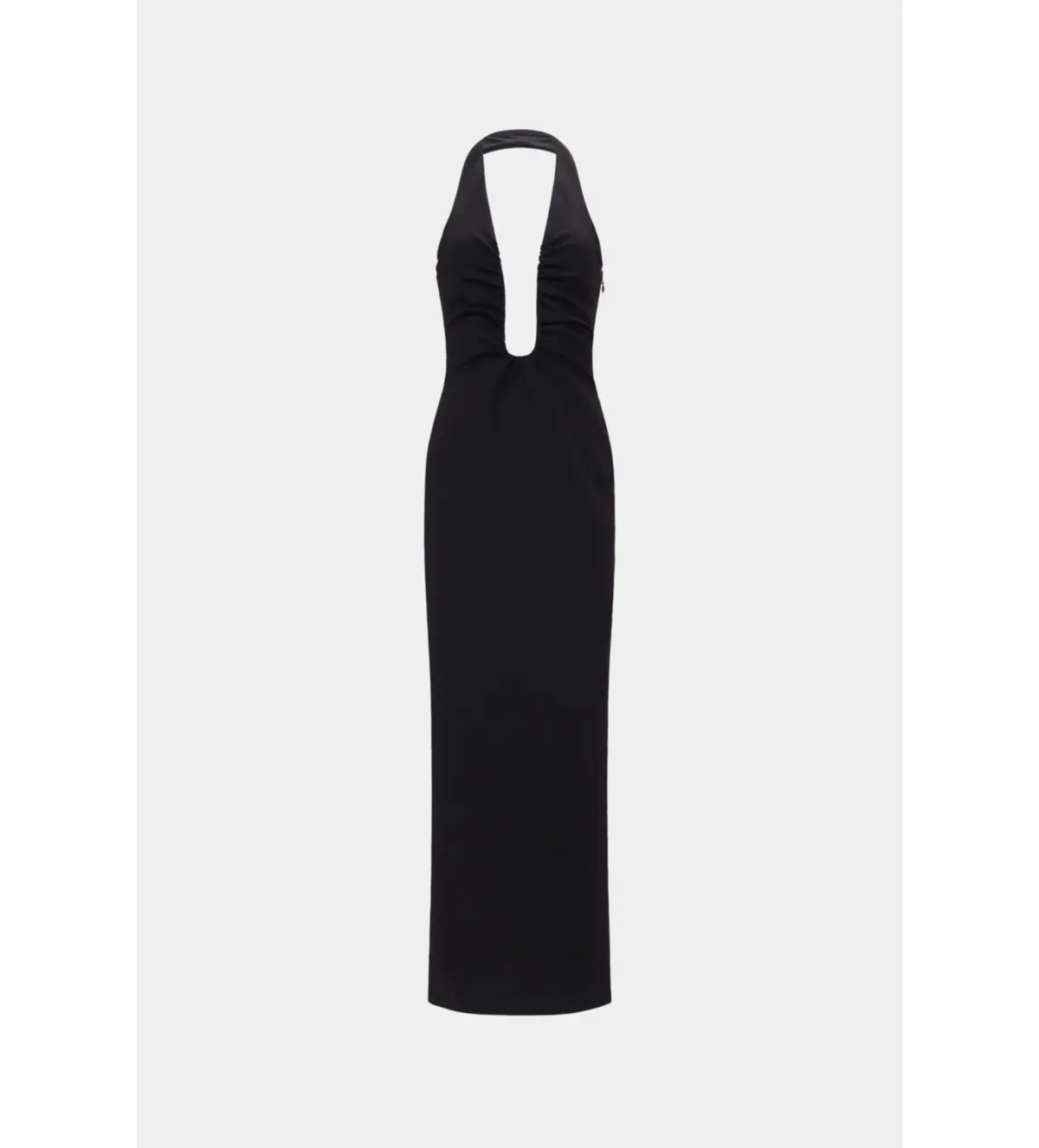 Misha Alusia Stretch Twill Maxi Dress in Black Size 8 - Image 5