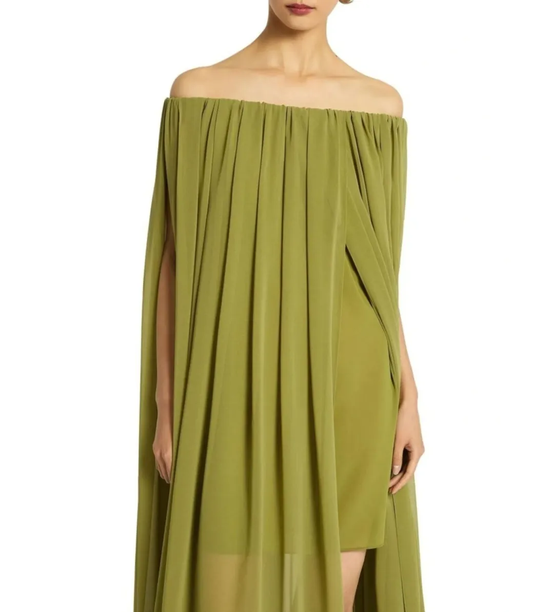 Sass & Bide Claret Dress in Olive Size 8 for rent on The Volte - main image