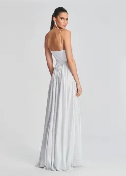 Retrofete Doss Gown Silver Size M/Au 10 for rent on The Volte - image 3