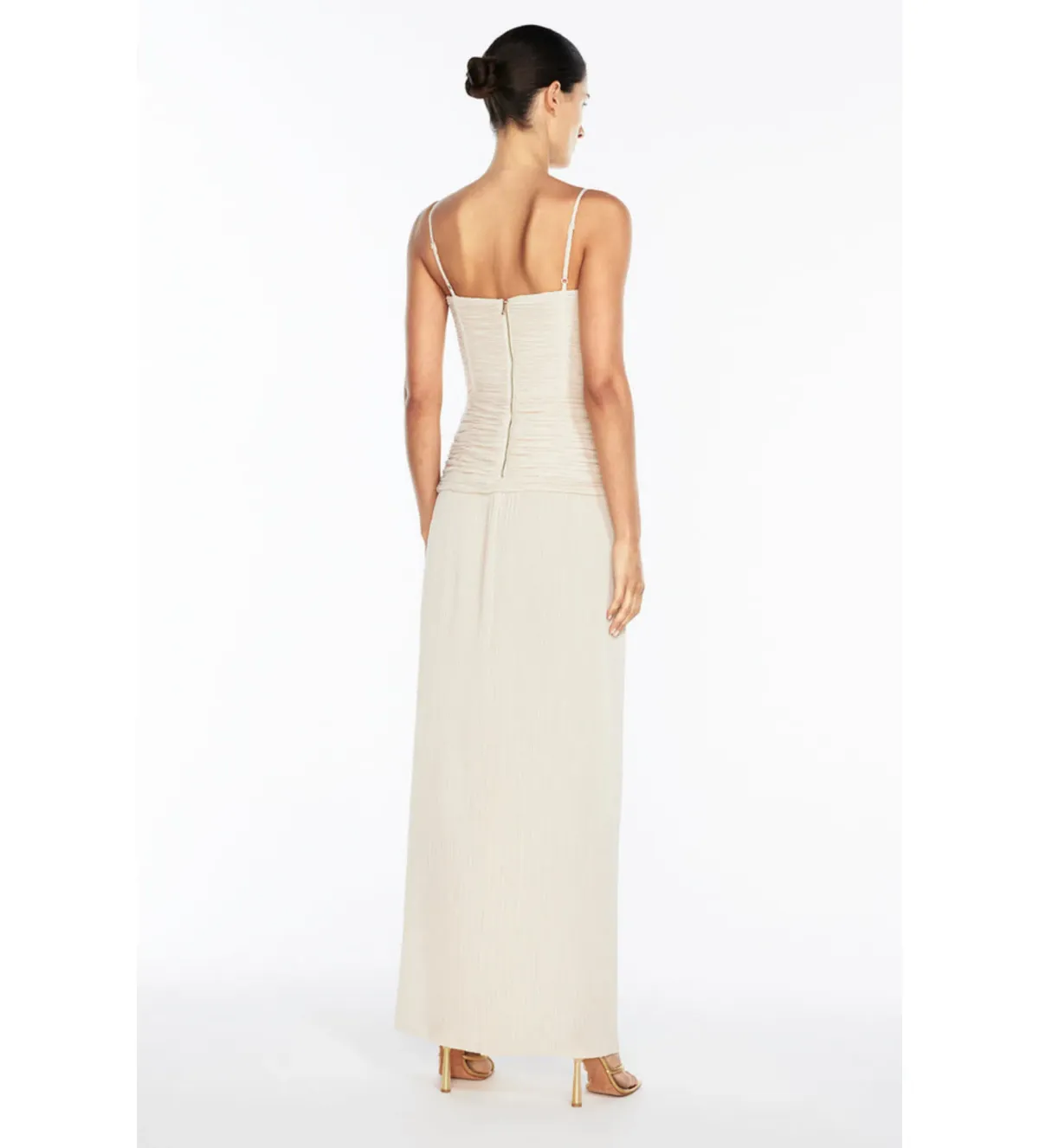 Manning Cartell Double Time Pleat Maxi Dress Nougat Size XXS/AU 4 - Image 3