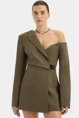 Sir the label Sartoria Mini Dress Chocolate Marle Size AU 8 for rent on The Volte - image 2