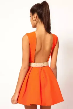 AQ/AQ Floyd Mini Dress Orange Size 6 for rent on The Volte - image 2