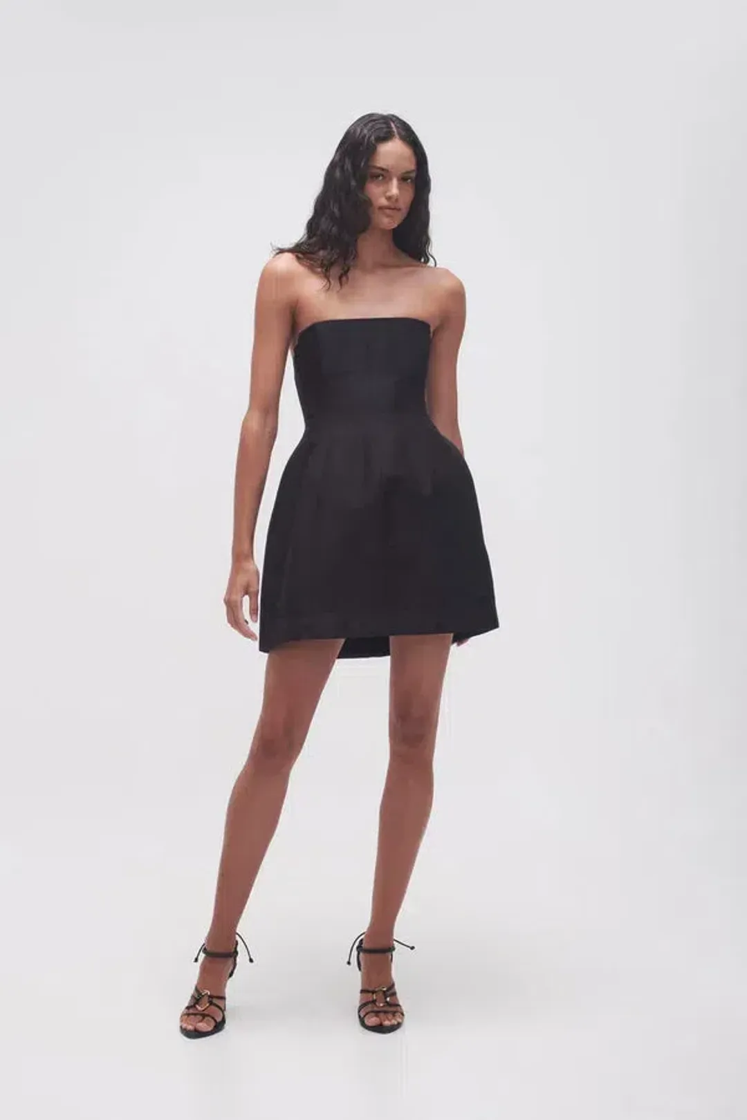 AJE Beret Strapless Mini Dress Black Size AU 8 for rent on The Volte - main image