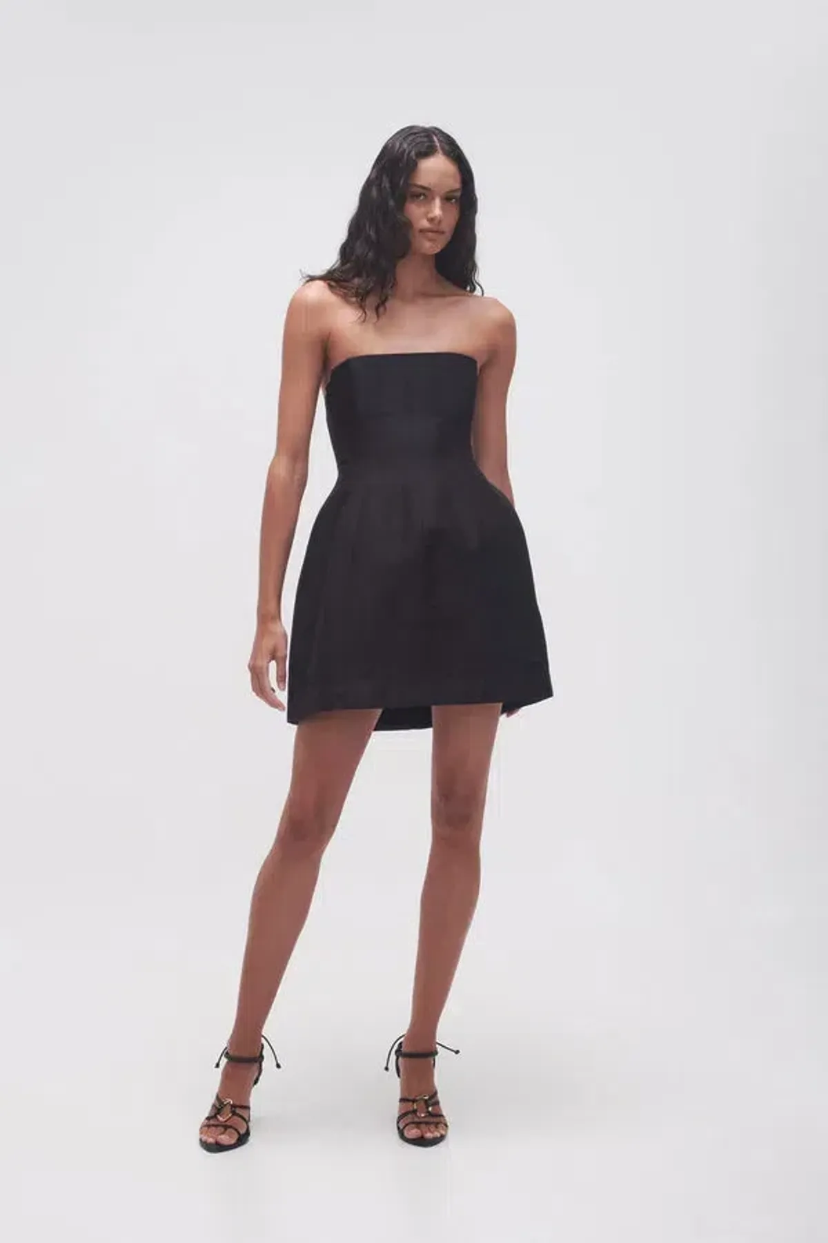 AJE Beret Strapless Mini Dress Black Size AU 8 for rent on The Volte - main image