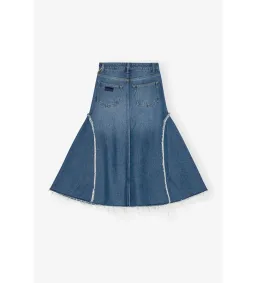 Ganni Blue Midi Skirt Mid Blue Stone Size 38/Au 10 for rent on The Volte - image 6