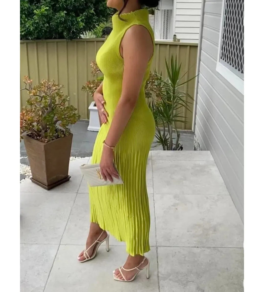 L'Idee Soiree Midi Dress Mojito Green Size S/AU 8 for rent on The Volte - main image