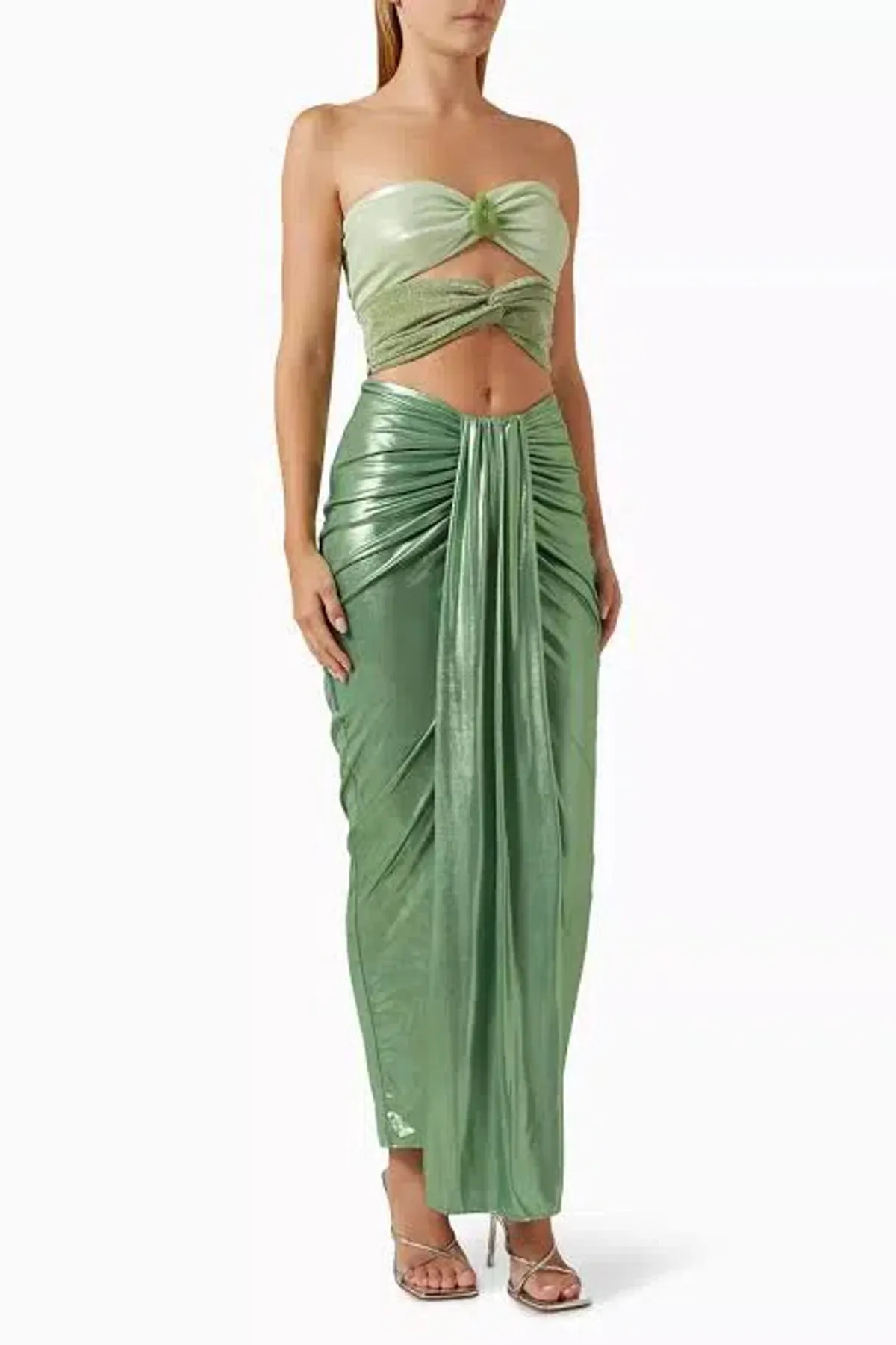 Baobab Giselle Maxi Dress Cucumber Green Size L /Au 12 - Image 3