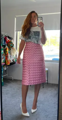 Alemais Inez Skirt In Pink Size 8 for rent on The Volte - image 5