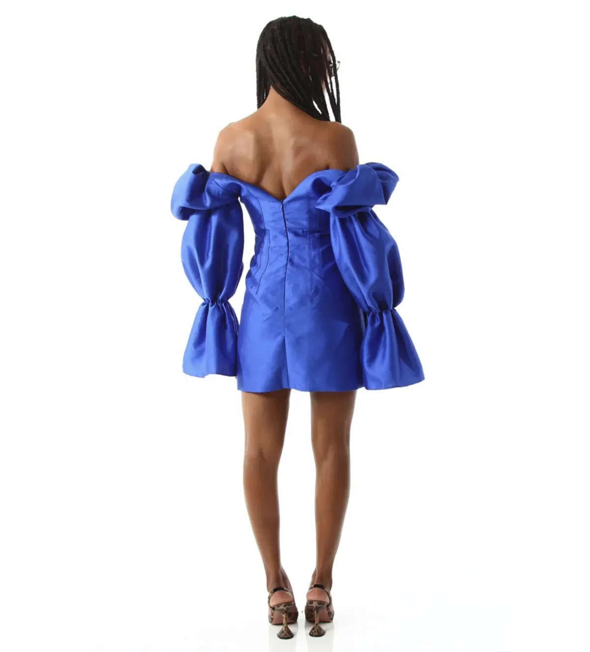 Khirzad Femme Solaro Mini Dress Cobalt Blue Size AU 10 - Image 4