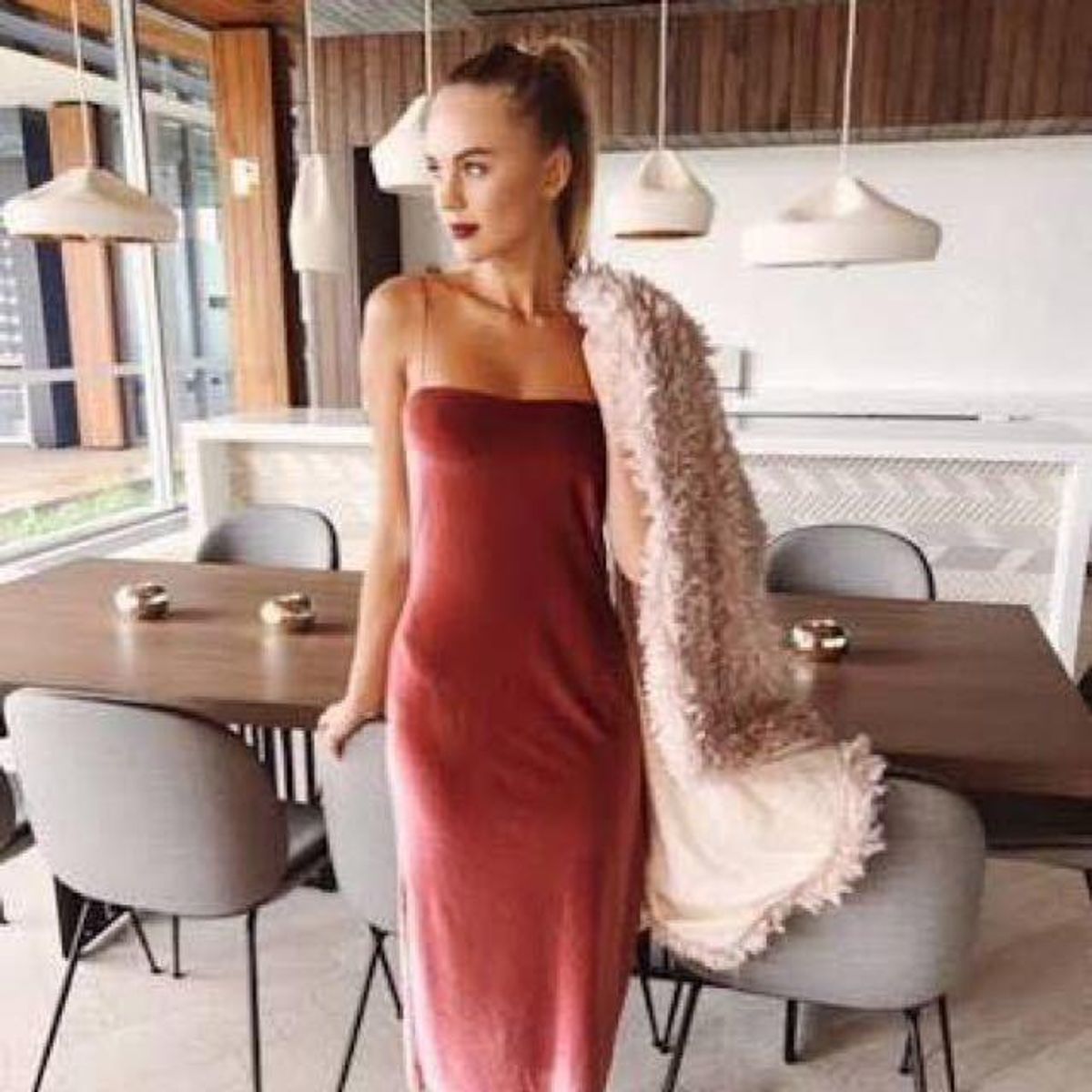 Bec and Bridge Velvet Ruba Rombic Slip Dress Size 8 - Image 4