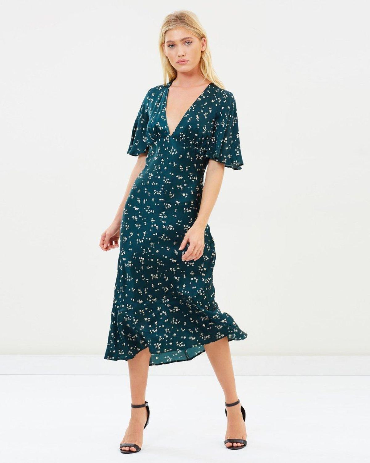 Bec and Brige Jardin Midi Dress Size 10 for rent on The Volte - main image
