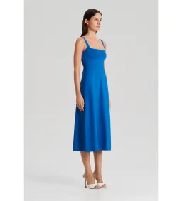 Scanlan Theodore Crepe Knit Square Neck Dress Azure size 10 for rent on The Volte - image 2