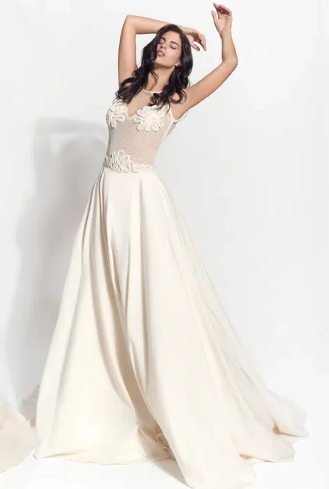 Atelier Zolotas Adeia Vintage Wedding Gown Cream Size 8 for rent on The Volte - main image