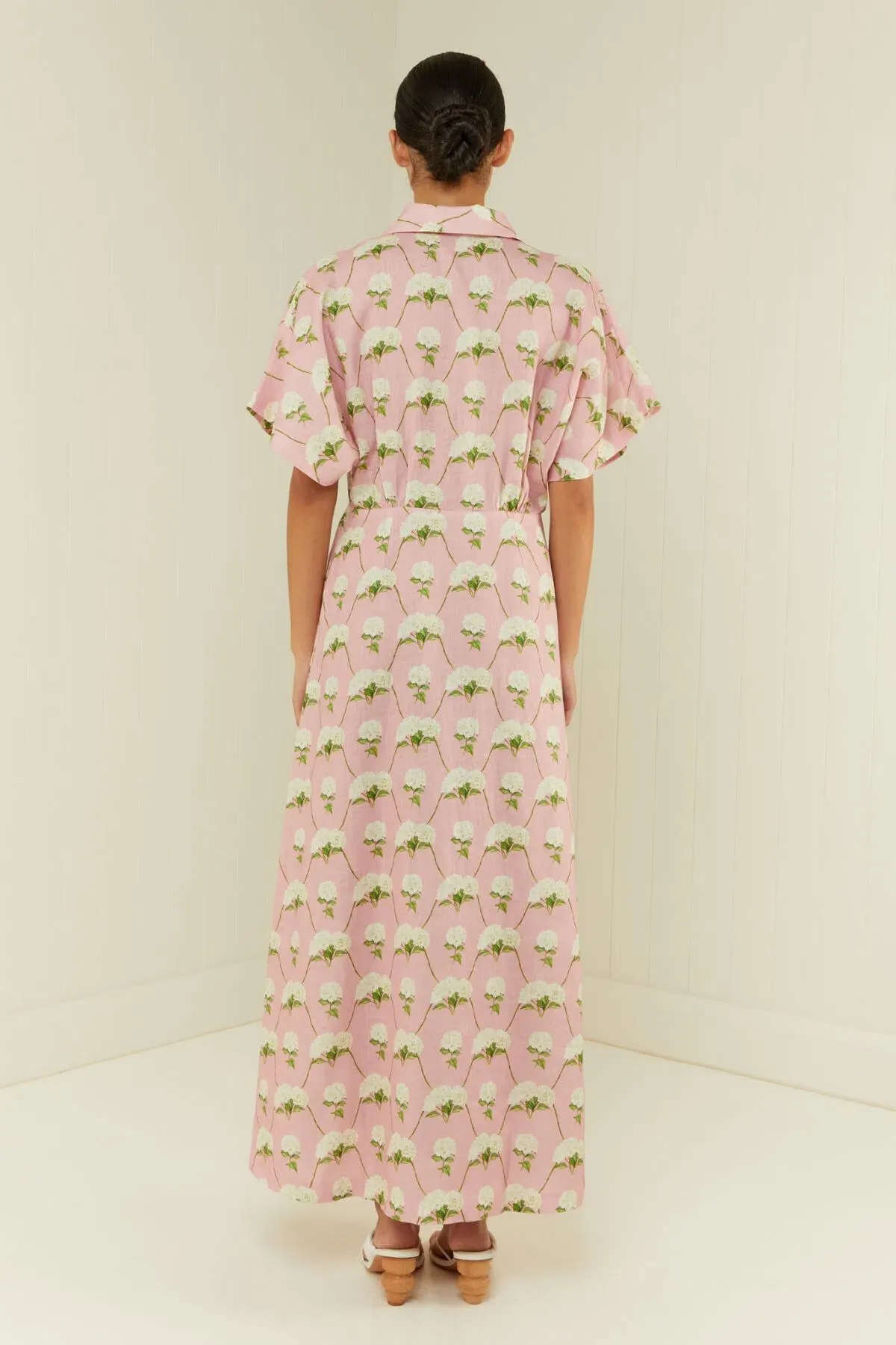 Palm Noosa Jasmine Midi Dress Diamond Hydrangea Size 12 - Image 3