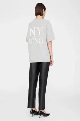 Anine Bing Myers T-Shirt Serif NY Washed Heather Grey Size 6 for rent on The Volte - image 2