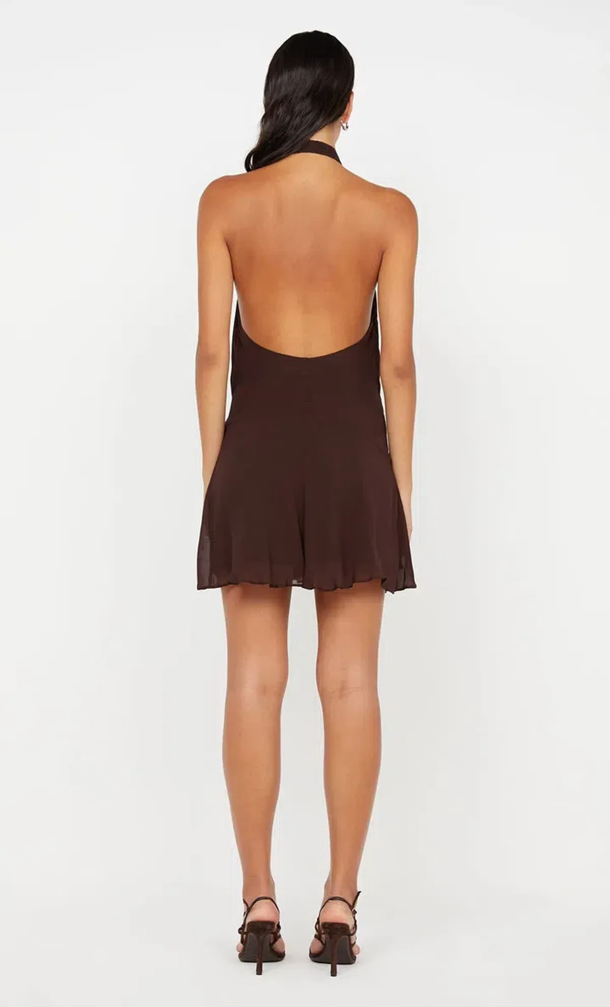 Bec & Bridge Celyse Mini Dress Brown Size AU 8 - Image 2