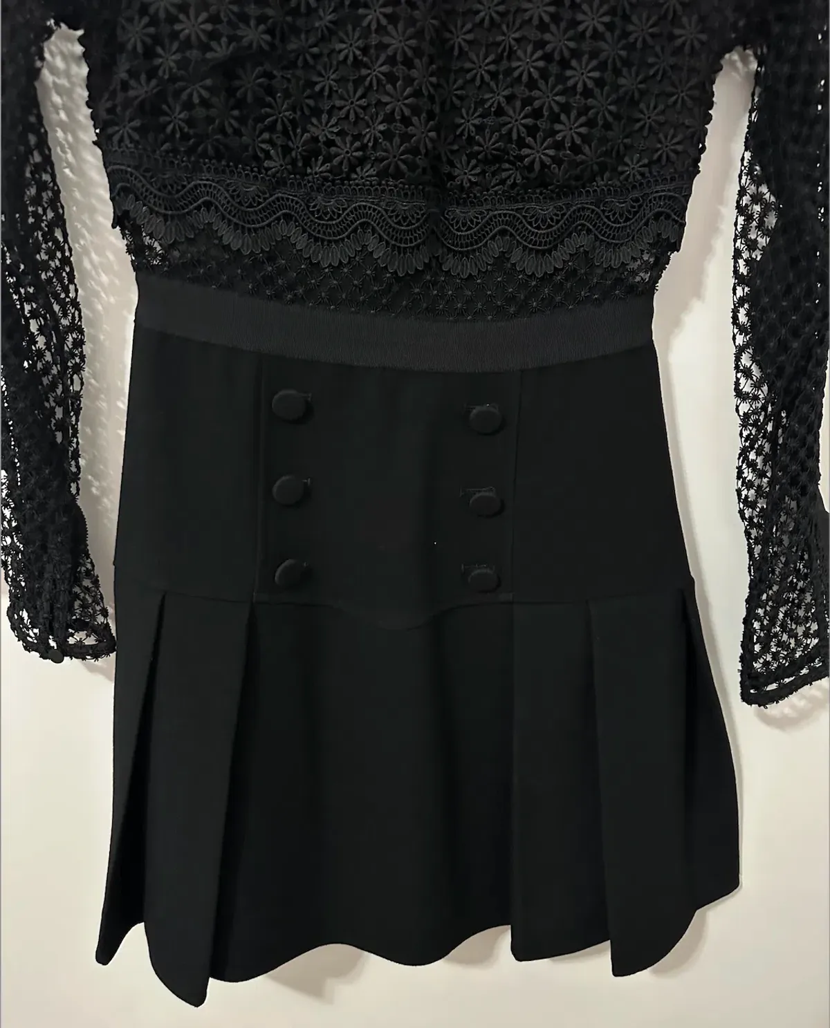 Self Portrait Aiden Lace Trim Mini Dress Size 4 US - Image 3