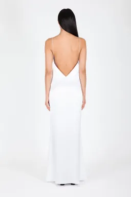 Natalie Rolt Isla Silk Gown Ivory White Size 8 for rent on The Volte - image 2