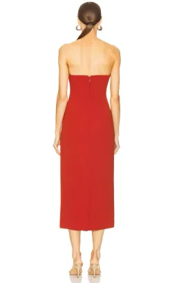 Acler Whitnell Midi Dress Burgundy Size 14 for rent on The Volte - image 3