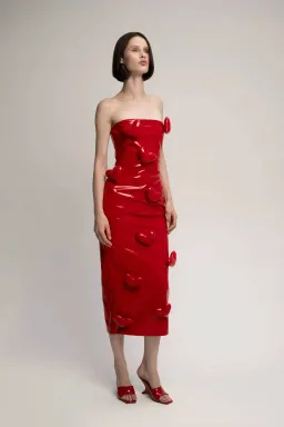 Cult Naked Love Killa Dress in Red Patent Size 8 for rent on The Volte - image 1