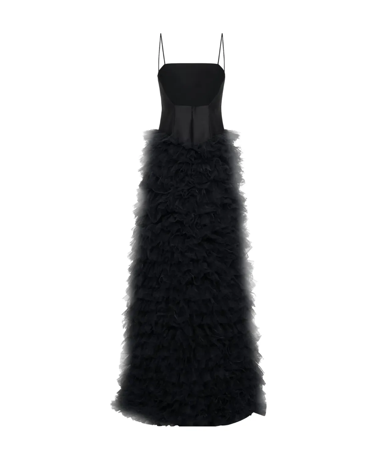 Meshki Magnolia Tiered Tulle Ruffle Dress Black Size M/Au 10 - Image 3