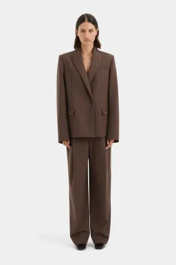 Sir the Label The Dylan Blazer Chocolate Size AU 6 for rent on The Volte - image 1