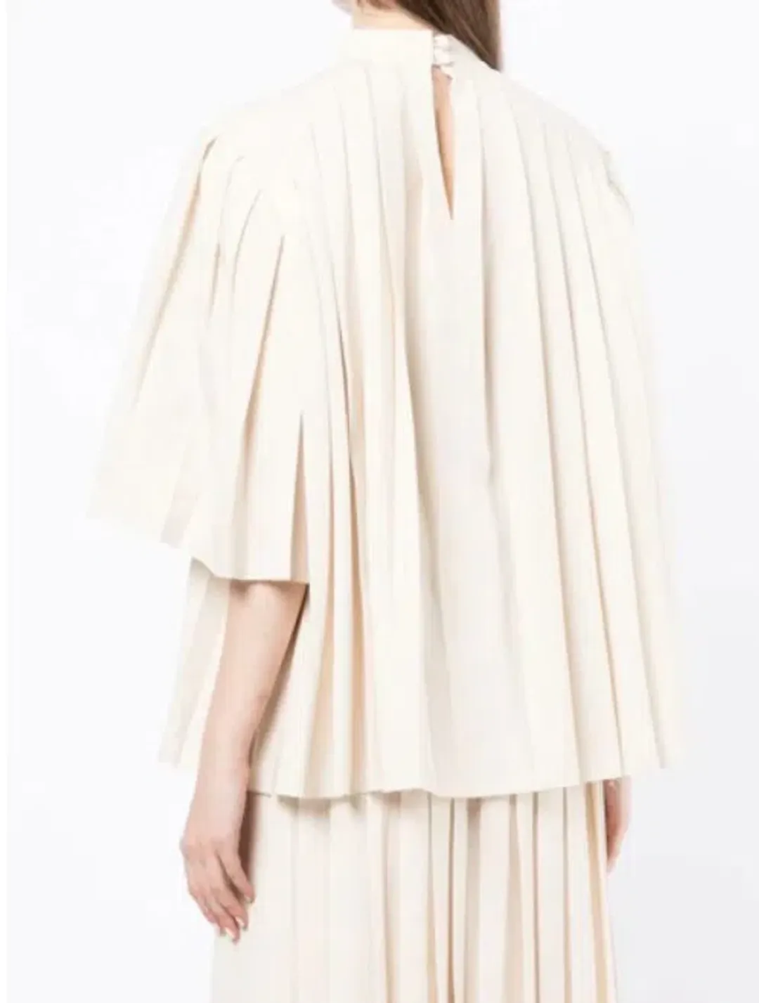 Alemais Rider Pleated Blouse Size AU 10 and Skirt Size AU 10 Set White Blue Print for rent on The Volte - main image