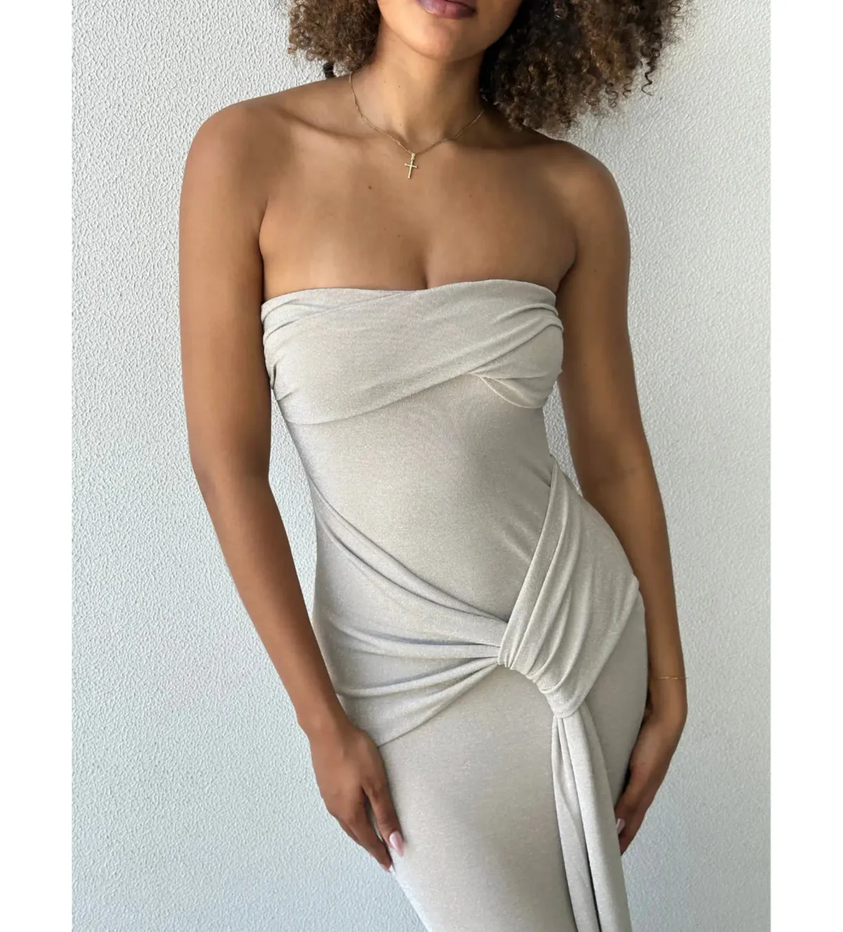 Lexi Tiffany Maxi Dress Champagne Size AU 6 - Image 3