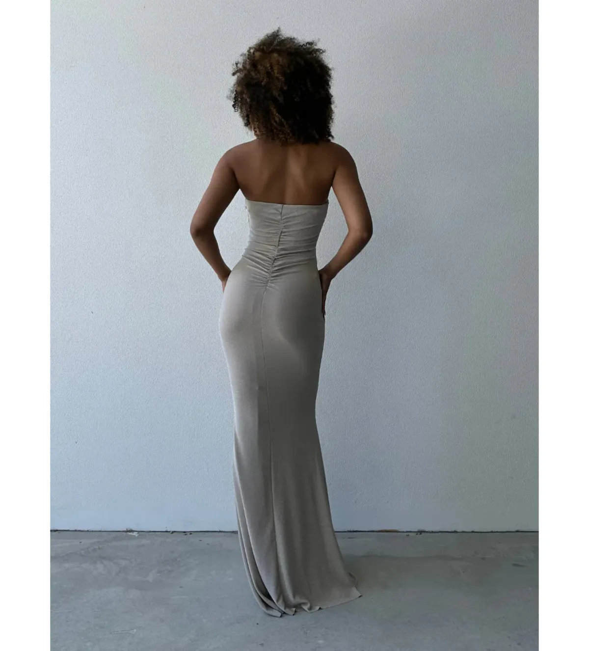 Lexi Tiffany Maxi Dress Champagne Size AU 6 - Image 2