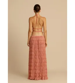 Arcina Ori Juliette Halter and Maxi Skirt Set Peach Size AU 10 for rent on The Volte - image 3