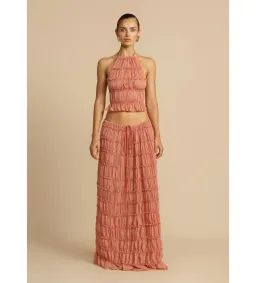 Arcina Ori Juliette Halter and Maxi Skirt Set Peach Size AU 10 for rent on The Volte - image 1