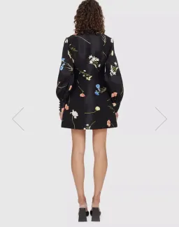 Leo Lin The Fields Linen Mini Dress Black Size 8 for rent on The Volte - image 2