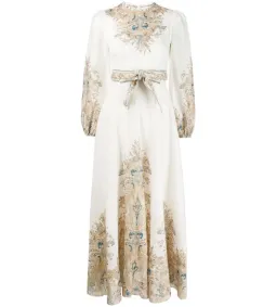 Zimmermann Freja Floral Paisley Dress Ivory Size 0/Au 8 for rent on The Volte - image 2