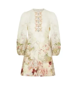 Zimmermann Dancer Hammingbird Linen Mini Dress Ivory Size 3/Au 14 for rent on The Volte - image 2